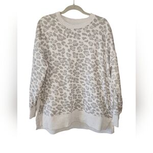 Aerie Gray Cheetah Print Sweatshirt